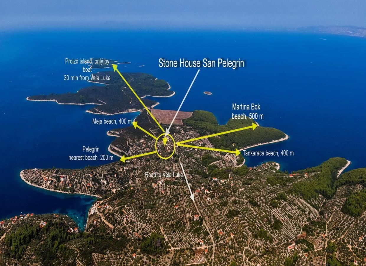 Stone House San Pelegrin Villa Vela Luka Exterior photo